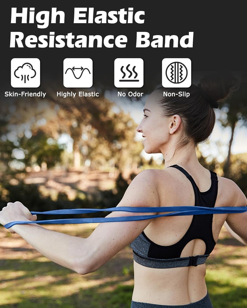 Zacro Resistance Bands, 6 Resistance Levels Pull Up Assistance Bands, Exercise Bands for Men&Women, Heavy Duty Resistance Band Set with Door Anchor, for Working Out, Muscle Training, Physical Therapy - Image 3